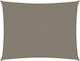 vidaXL Rectangular Umbrela Sail Bej Cu cerc & c...