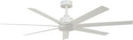 Lucci Air Atlanta DC 213182 Ceiling Fan 142cm with Light and Remote Control White