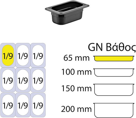Ready Продукт Gastronorm Поликарбонат GN1/9 с дълбочина 65мм