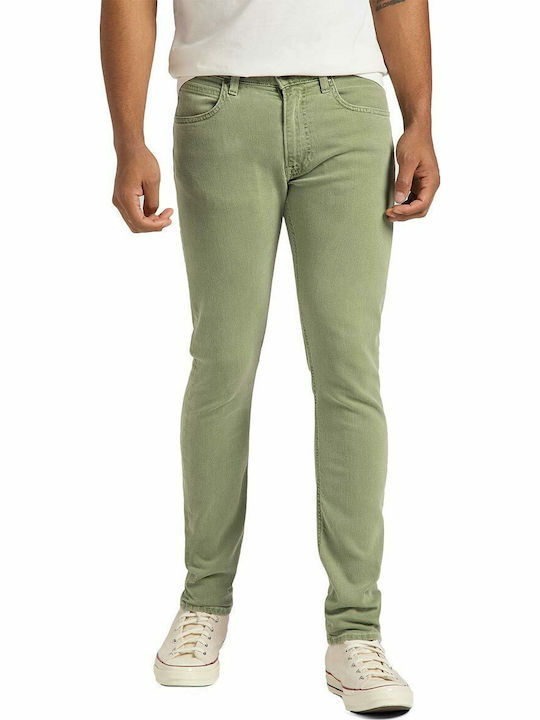 Luke Ανδρικό Παντελόνι Τζιν με Slim Tapered Εφαρμογή Πράσινο