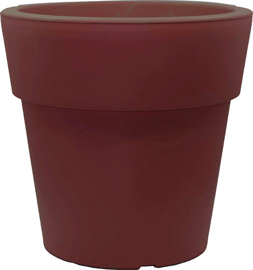 Et Plast Αναΐς Γλάστρα Πλαστική Μπορντό 35x35x33εκ.