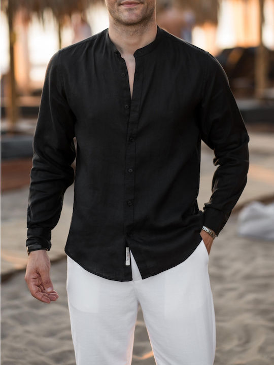 Gianni Lupo Linen Shirt Black