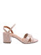 Sandals from Patent Leather Beige/ Gold