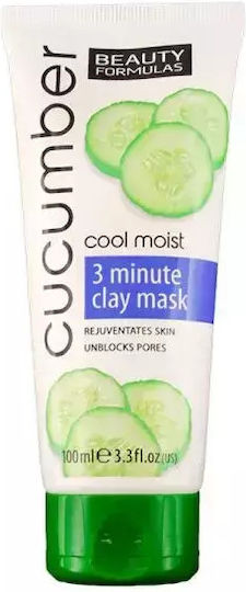 Beauty Formulas Cucumber 3 Minute Mască Faciala pentru Curățare 100ml