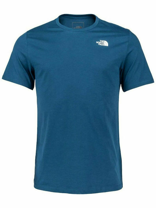 The North Face Foundation Ανδρικό T-shirt Μπλε με Λογότυπο