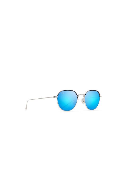 Maui Jim Sunglasses with Silver Metal Frame and Polarized Lens B859-17