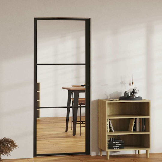 Tür Innentür Aluminium 151199 Μαύρη / Γυαλί 83x201.5cm