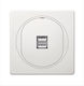 ERW-EON-E6161.00 Χωνευτή Πρίζα με 2 Θύρες USB Λευκή