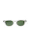 Moscot Lemtosh Sonnenbrillen mit Light Grey / G15 Rahmen und Grün Polarisiert Linse