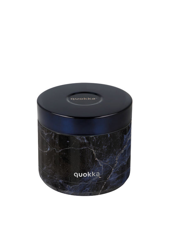 Quokka Marble Δοχείο Φαγητού Θερμός Inox Black 600ml