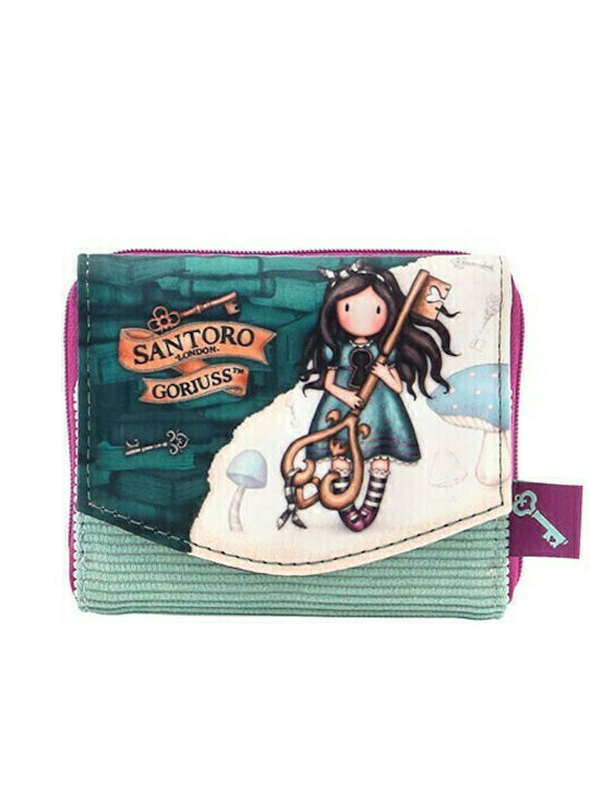 Santoro Kids Wallet with Coins with Zipper Green