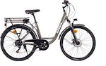 Nilox J5 Plus 26" Γκρι Ηλεκτρικό Ποδήλατο Πόλης με 6 Ταχύτητες
