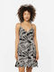Volcom Stay Palm Summer Mini Dress with Ruffle Black