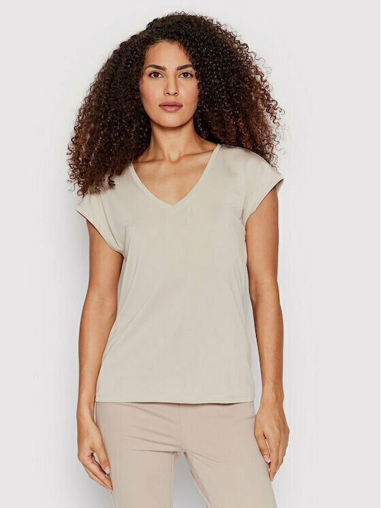 Vero Moda Γυναικείο T-shirt Μπεζ