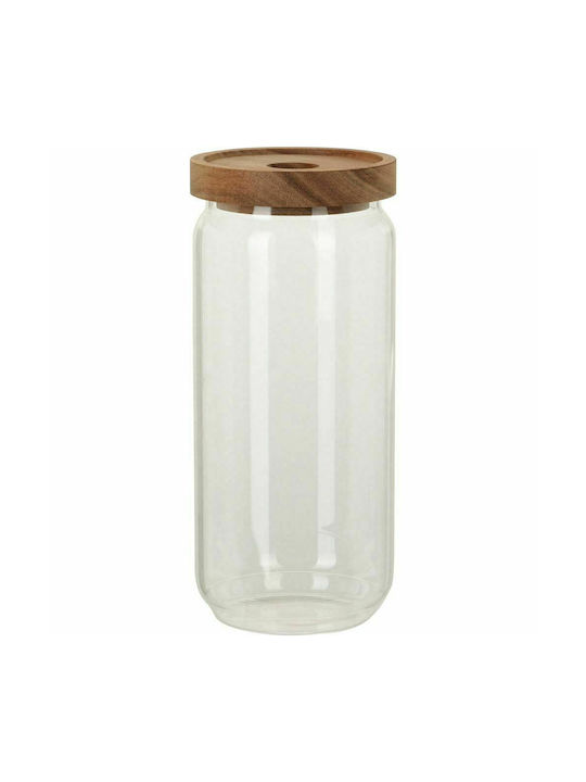 JK Home Decoration Βάζο Γενικής Χρήσης με Καπάκι Γυάλινο 1000ml