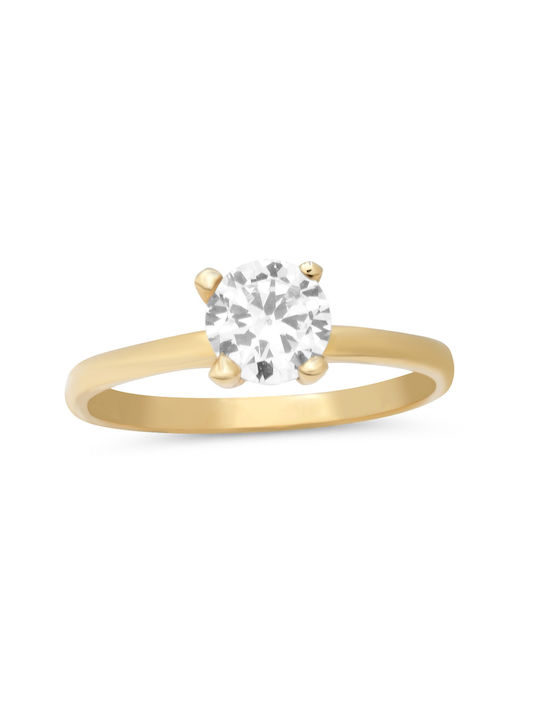 14K Gold Monoblock Ring K14