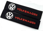 Set of 2pcs Car Seat Belt Pads Black Volkswagen