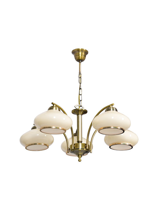 Active Jet Rita Pendul Candelabru pentru 5 becuri E27 Aur