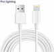 Ezra DC-129 Regular USB-A la Cablu Lightning Alb 3m (21455)