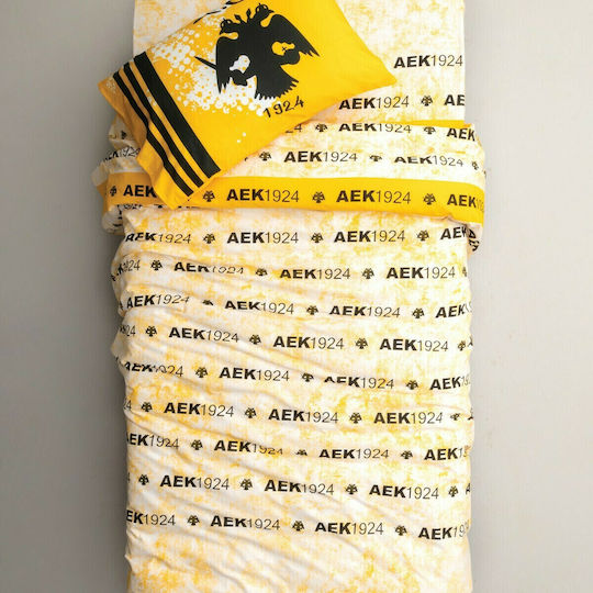 Palamaiki Комплект чаршафи Единично Памучни AEK7-R Жълт 170x260см 3бр