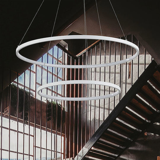 Eurolamp Висящо Осветително Тяло Бял 60x40см.