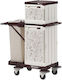 TTS Cleaning Hotel Plastic Housekeeping Cart with Dimensions W75xD64xH150cm. 1pcs MagicArt 06 Safety