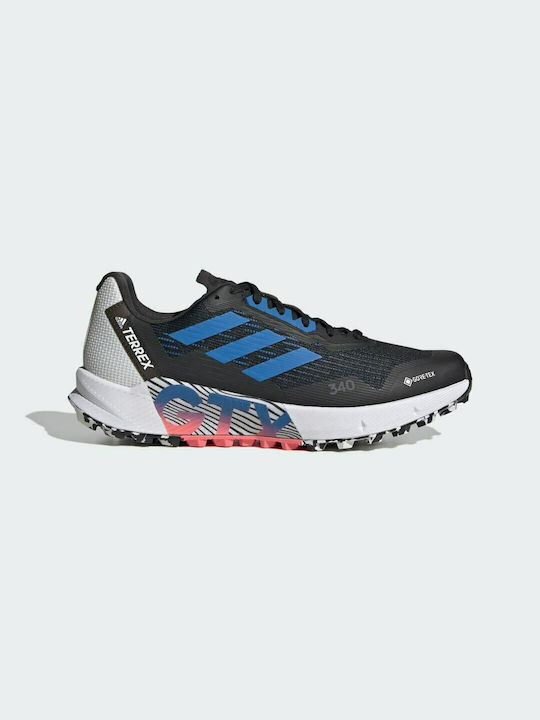 Adidas Terrex Agravic Flow 2.0 GTX Ανδρικά Αθλητικά Παπούτσια Trail Running Αδιάβροχα με Μεμβράνη Gore-Tex Core Black / Blue Rush / Turbo