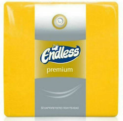 Endless 50 Χαρτοπετσέτες Premium Κίτρινο