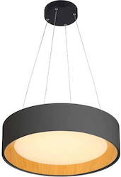 Eurolamp Μοντέρνο Κρεμαστό Φωτιστικό με Ενσωματωμένο LED σε Μαύρο Χρώμα