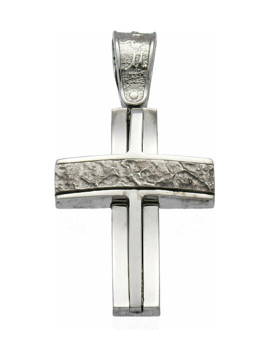 Mertzios.gr White Gold Cross 14K