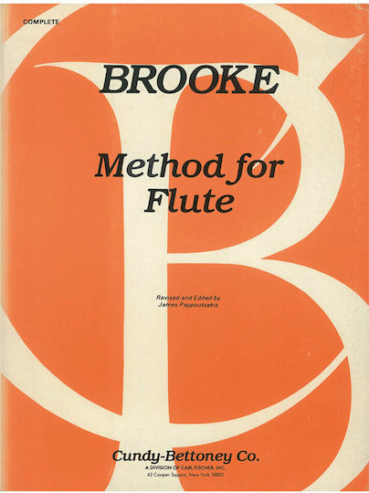 Carl Fischer Brooke - Method For Flute Complete Sheet Music for Wind Instruments