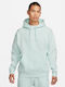 Nike Sportswear Club Men's Sweatshirt with Hood and Pockets Light Blue