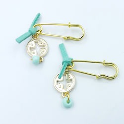 Kymi Metal Christening Charm with Safety Pin Gold 50pcs