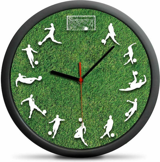 Детски стенен часовник Footballer's Пластмаса 30εκ.