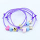 Kymi Christening Charm Bracelet Purple 50pcs