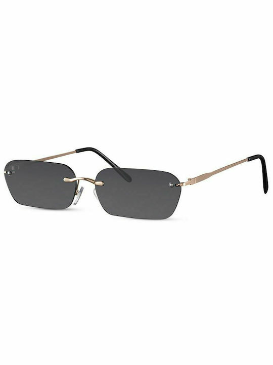 Solo-Solis Sunglasses with Gold Metal Frame and Black Lenses NDL2906