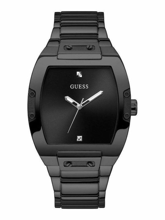 Guess Ανδρικό Ρολόι 44mm Μπαταρίας με Μαύρο Μεταλλικό Μπρασελέ