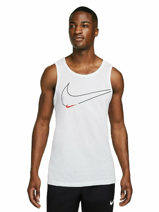 Nike Ανδρική Μπλούζα Κοντομάνικη Λευκή
