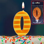 Birthday Candle Number "0" in Orange Color (Μiscellaneous Designs) 005.04.00