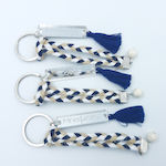 Kymi Metal Christening Charm Keychain Blue (Various Designs) 1pc