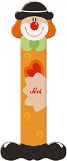 Sevi Decorative Letter Orange made of Wood Clown I 7x0.5x9εκ.