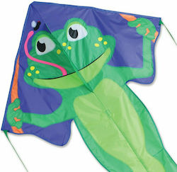 X-Kites Pliant Kite Large Easy Flyer Hungry Frog Tesatura cu coadă, sfoară și sac de depozitare 229x117cm