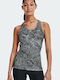 Under Armour Heat Gear Women's Athletic Blouse Sleeveless Black/Halo Gray