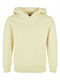 Fleece Kinder-Sweatshirt mit Kapuze Gelb