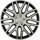 AMiO Car Hubcap Set Dakar NC 16" 4pcs Black /Si...