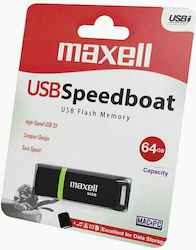 Maxell Speedboat 64GB USB 2.0 Stick Negru