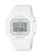 Casio Baby-G Damen Digital Uhr mit Weiß Kautschukarmband