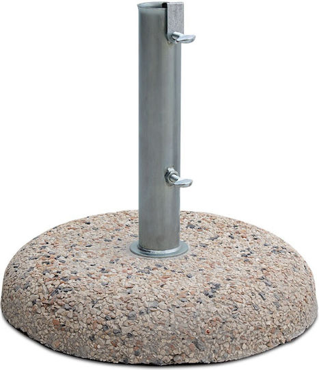 Megapap Umbrella Stand made of Cement with Regulator in Beige Color 52x52cm