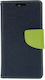 MyMobi Fancy Book Piele artificială Blue / Green (Redmi Note 10 Pro)
