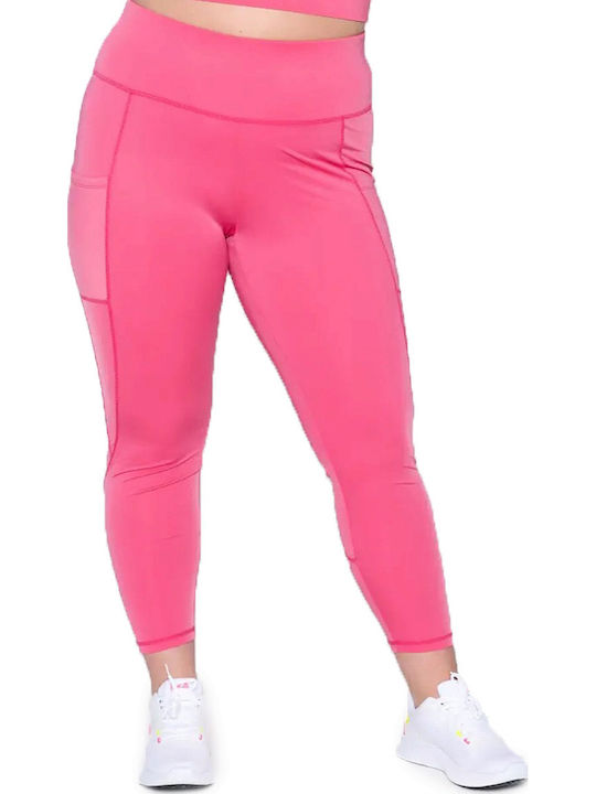 This Way Women's Cropped Legging High Waisted Fuchsia